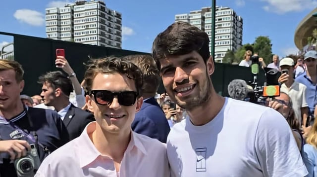 Tom Holland and Carlos Alcaraz