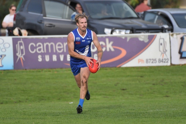 Jayden Eldridge was pleased to see his team run out Saturday's clash with West Gambier, which resulted in another one-point win over the reigning premier. (File)