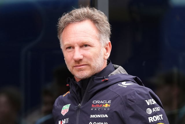 Red Bull team principal Christian Horner during qualifying at Silverstone Circuit, Northamptonshire, England, on Saturday, July 5, 2025.