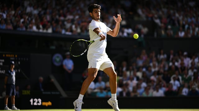  Carlos Alcaraz of Spain Wimbledon 2025