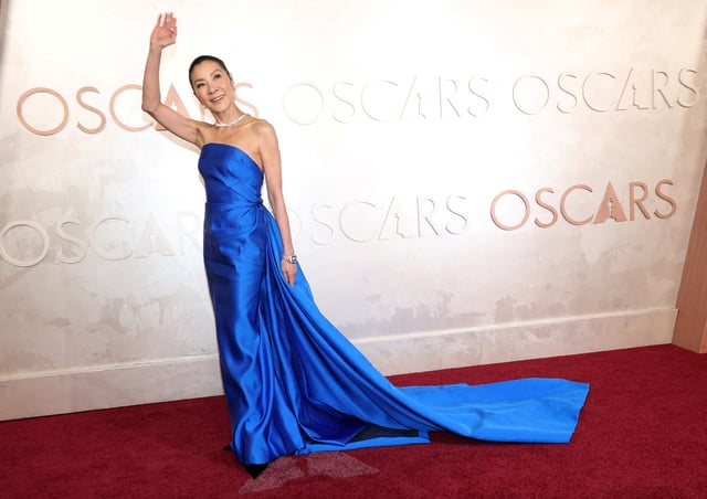 Michelle Yeoh poses during the Oscars arrivals at the 97th Academy Awards in Hollywood, Los Angeles, California, U.S., March 2, 2025. REUTERS/Mario Anzuoni/File Photo