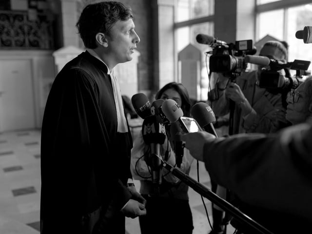 Maitre Maxime Tessier, avocat de Joël Le Scouarnec. Vannes, le 24 février 2025. 