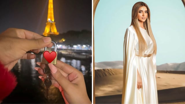 Taking to Instagram, the Dubai princess shared a photo showing two hands holding a lock with a heart emoji on it.