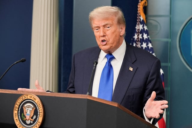 U.S. President Donald Trump speaks to the media after the U.S. Supreme Court dealt a blow to the power of federal judges by restricting their ability to grant broad legal relief in cases as the justices acted in a legal fight over Trump's bid to limit birthright citizenship, in the Press Briefing Room at the White House in Washington D.C., June 27, 2025. REUTERS/Ken Cedeno/File Photo