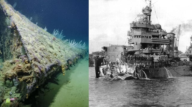 During the November 1942 Battle of Tassafaronga offshore of Guadalcanal, USS New Orleans was hit by a Japanese ‘Long Lance’ torpedo