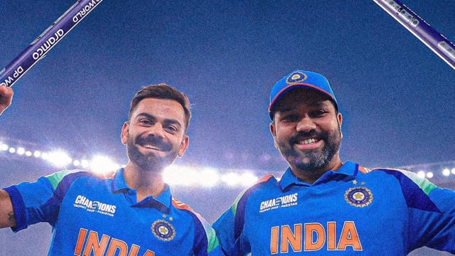 Rohit Sharma Virat Kohli CT 2025 stumps ICC