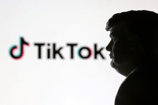A 3D-printed miniature model of U.S. President-elect Donald Trump and TikTok logo are seen in this illustration taken January 15, 2025. REUTERS/Dado Ruvic/Illustration/File Photo