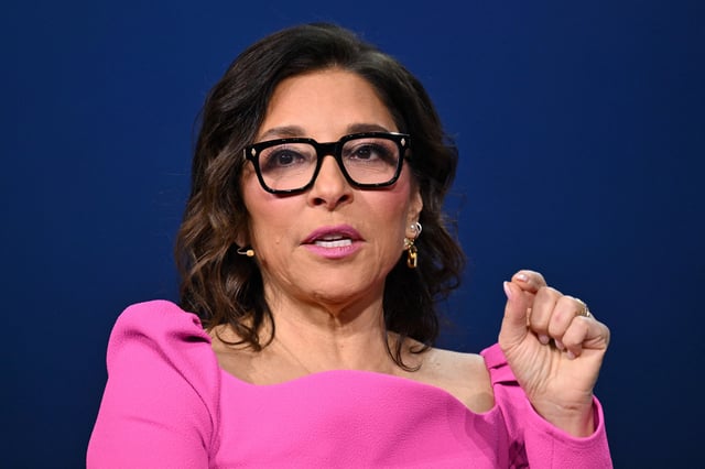 Linda Yaccarino, CEO of X, speaks during a keynote at the Consumer Electronics Show (CES) in Las Vegas, Nevada, on January 7, 2025.