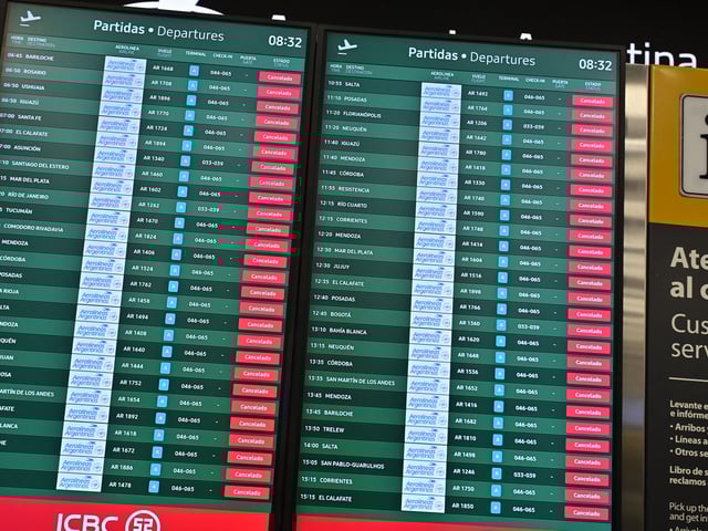 Buenos Aires. En el Aeroparque Jorge Newbery todas las operaciones se encuentran suspendidas. Foto: Matías Martin Campaya - FTP CLARIN _MMC3007B10.jpg Z Invitado