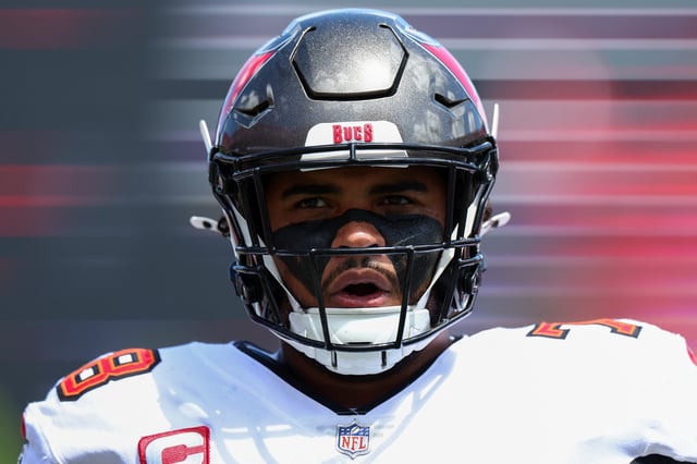 Sep 22, 2024; Tampa, Florida, USA; Tampa Bay Buccaneers offensive tackle Tristan Wirfs (78) warms up   before a game against the Denver Broncos at Raymond James Stadium. Mandatory Credit: Nathan Ray Seebeck-Imagn Images/File Photo