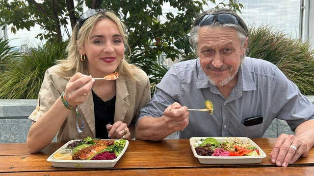 Georgina Robert and Robert Crampton testing Pret A Manger’s new salads