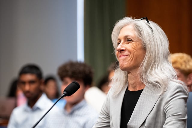 Susan Monarez, nominee to be director of the Centers for Disease Control and Prevention, testifies during her confirmation hearing in the Senate Health, Education, Labor and Pensions Committee in the Dirksen Senate Office Building on Wednesday, June 25, 2025.