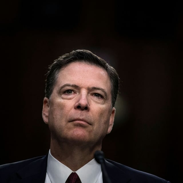 Der entlassene FBI-Direktor James Comey während einer Anhörung vor dem Geheimdienstausschuss des Senats am 8. Juni 2017 in Washington