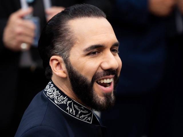 President of El Salvador Nayib Bukele takes part in a wreath-laying ceremony to pay homage to Argentine national hero General Jose de San Martin as part of a visit to Argentina at San Martin square on September 30, 2024 in Buenos Aires, Argentina. (Tomas Cuesta/Getty)