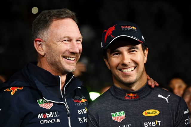 Christian Horner y Sergio &#39;Checo&#39; Pérez. (Foto: Archivo GH)