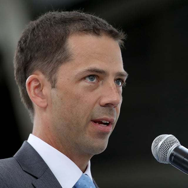 Neil Jacobs speaks at U.S. National Oceanic and Atmospheric Administration press conference in Arlington, Va., in 2019. Mr. Jacobs is U.S. President Donald Trump's nominee for NOAA administrator.