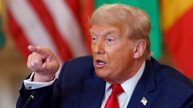 Donald Trump dismissed an assassination threat from Iranian official Javad Larijani. Photographer: Will Oliver/EPA/Bloomberg