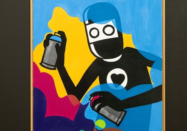 Imagen del mítico ninja de David de Limón, parte del paisaje urbano de Valencia
