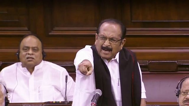 File photo of Rajya Sabha MP Vaiko | ANI