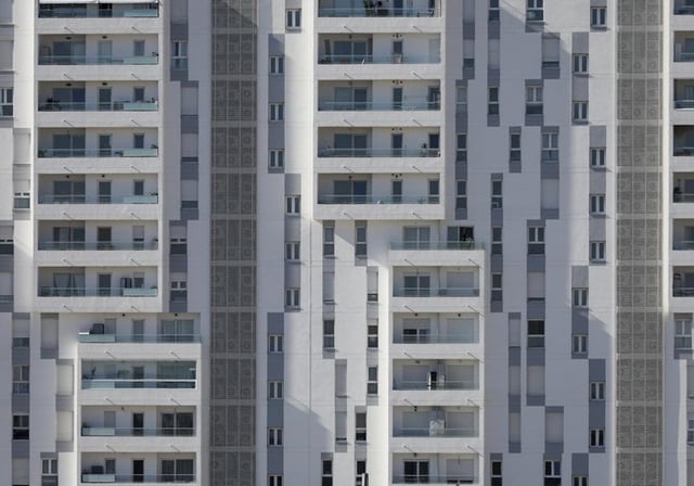 Vista general del un bloque de viviendas de nueva construcción en Valencia