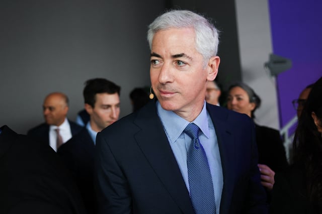 Bill Ackman, Founder and CEO, Pershing Square Capital Management, attends the 28th annual Milken Institute Global Conference at the Beverly Hilton in Beverly Hills, California on May 6, 2025.