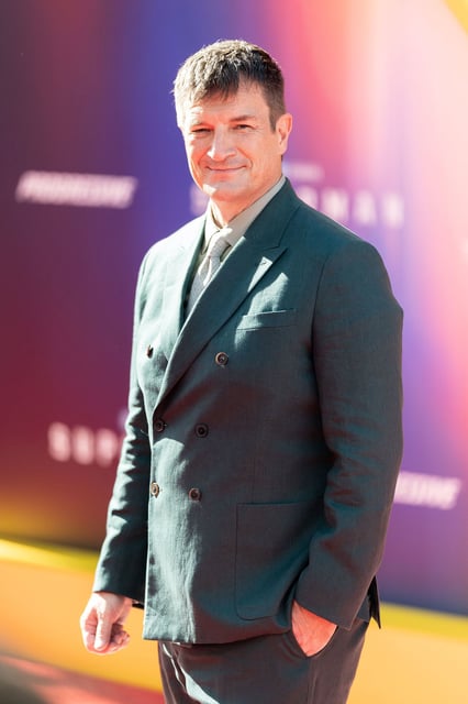 Nathan Fillion attends the Los Angeles premiere of "Superman" at TCL Chinese Theatre on July 7, 2025 in Hollywood, California.