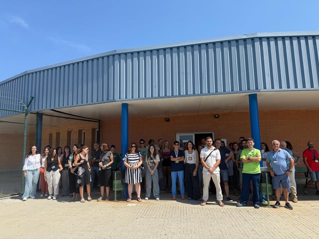Funcionarios de la prisión de Palma protestando por la falta de medidas de protección