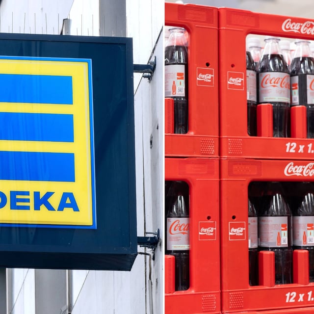 Es gibt einen Konflikt zwischen Edeka und Coca-Cola Europacific Partners (CCEP). (Symbolbilder/Fotomontage) 