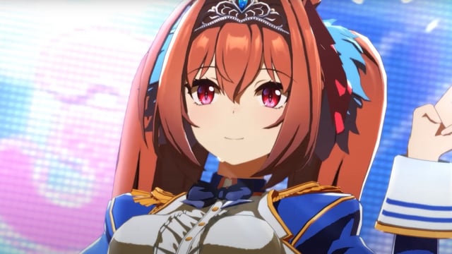Anime girl smiling