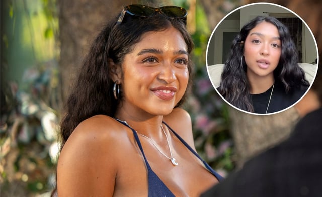 This image released by Peacock shows Cierra Ortega in an episode of &#34;Love Island USA.&#34; (Ben Symons/Peacock via AP)