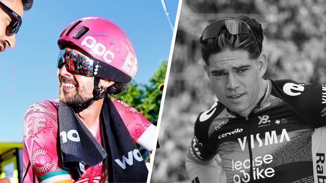 L’Irlandais Ben Healy et le Belge Wout Van Aert.