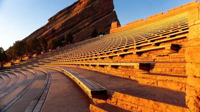 A couple of unexpected guests joined the crowd at Red Rocks Amphitheatre in Colorado for a sold-out Russ show.