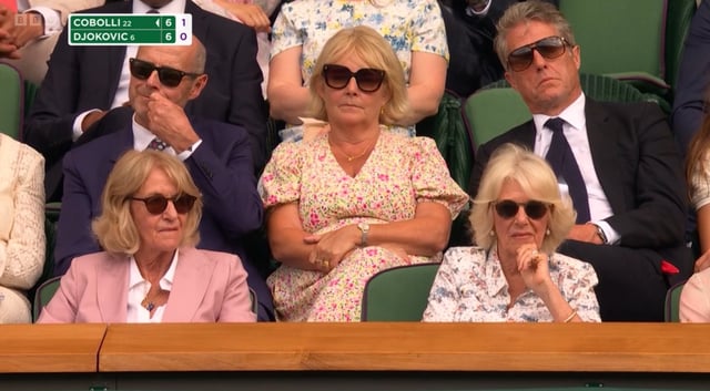 El actor Hugh Grant, protagonista de un momento insólito en las gradas de Wimbledon