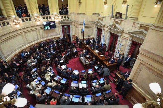 Sesión en el Senado de la Nación