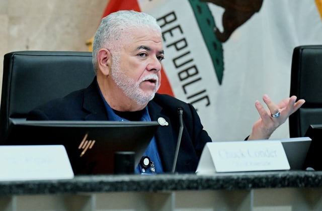 Perris Mayor Michael Vargas, seen Tuesday, May 13, 2025, shared a message on the city’s Facebook page urging residents to stay home if possible because of immigration officers’ operations. (File photo by Terry Pierson, The Press-Enterprise/SCNG)