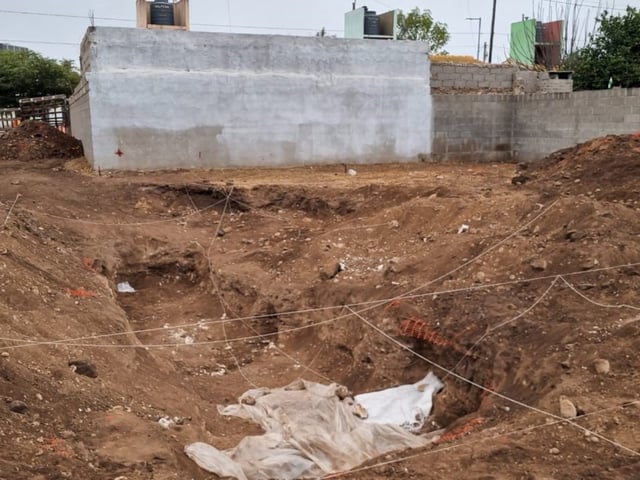 Las excavaciones en Campo de la Ribera, en el este de Córdoba, por las que se encontraron más de 20 nuevos cuerpos. Foto Policía de Córdoba.