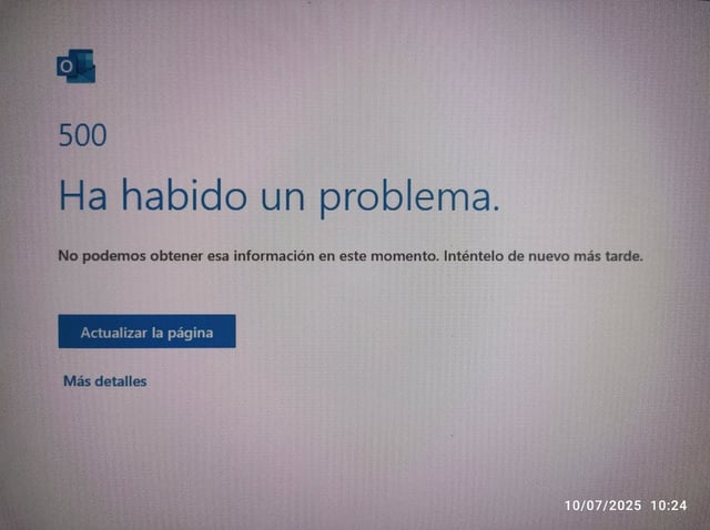l servicio muestra error 500 en todas sus versiones.