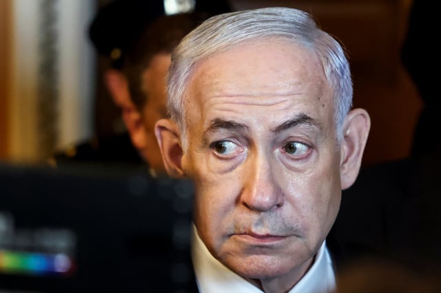 Israel's Prime Minister Benjamin Netanyahu visits Capitol Hill, on the day he meets with Senate Republican Leader John Thune (R-SD) and other senators, in Washington, D.C., U.S., July 9, 2025. REUTERS/Evelyn Hockstein/File Photo