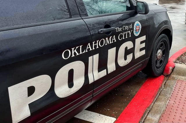 An Oklahoma City Police vehicle.