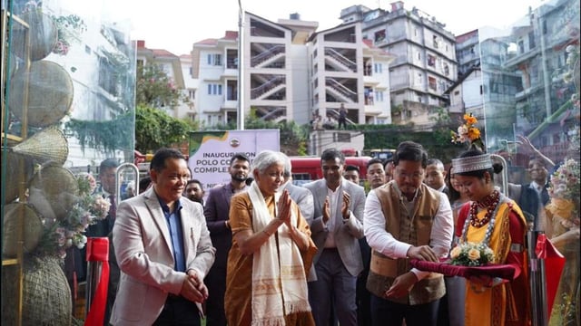 Union finance minister Nirmala Sitharaman on Thursday inaugurated the ₹100 crore Polo Commercial Complex in Shillong. (Sourced)