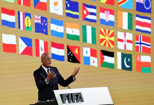 Former Italian referee Pierluigi Collina speaks at the 74th FIFA Congress at the Queen Sirikit National Convention Center, in Bangkok, Thailand, May 17, 2024. REUTERS/Athit Perawongmetha/File Photo