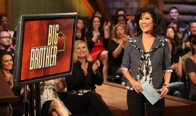 Host Julie Chen speaks during the &#34;Big Brother Season 10 Grand Finale&#34; at CBS Radford Studios on September 16, 2008 in Los Angeles, California.