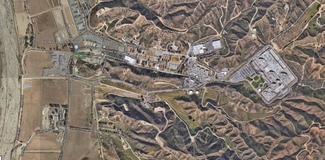 The Pitchess Detention Center, where the North County Correctional Facility is located, in Castaic. (Google Maps image).