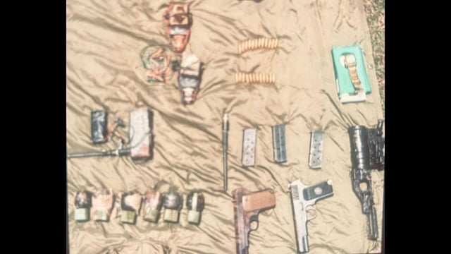 The recovered arms and amo after a terror hideout was busted in Poonch. (File)