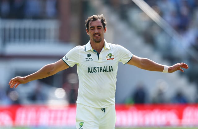 Cricket - 2025 ICC World Test Championship Final - South Africa v Australia - Lord's Cricket Ground, London, Britain - June 11, 2025 Australia's Mitchell Starc reacts Action Images via Reuters/Andrew Boyers