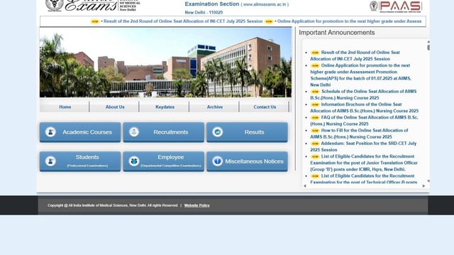 AIIMS INI CET 2025 Round 2 Seat Allocation Result Out  | Image: File Photo