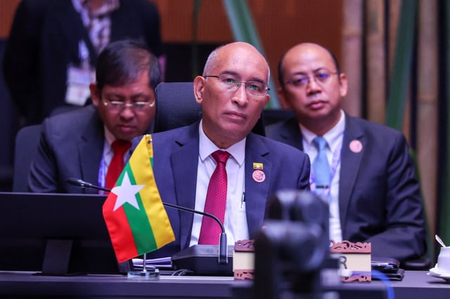 Myanmar's Acting Permanent Secretary of the Ministry of Foreign Affairs Kyaw Nyun Oo attends the ASEAN Post-Ministerial Conference with Britain at the 58th Association of Southeast Asian Nations (ASEAN) Foreign Ministers’ Meetings in Kuala Lumpur, Malaysia, 11 July 2025.     FAZRY ISMAIL/Pool via REUTERS
