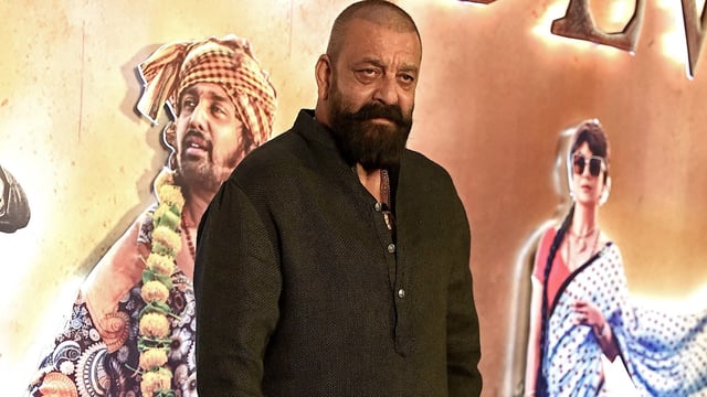 Sanjay Dutt at the teaser launch of his upcoming film KD - The Devil in Mumbai.
