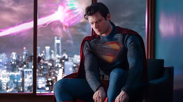 David Corenswet in a still from Superman (2025)