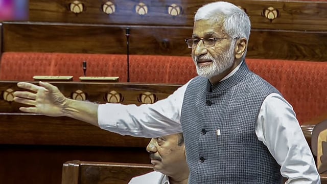 File photo of V Vijaysai Reddy speaking in Rajya Sabha | ANI